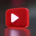 Un rendu 3D de l'icône Youtube
