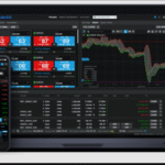 Un ordinateur portable et un smartphone affichent une plateforme de trading financier de Saxo Banque, avec des graphiques, des listes de surveillance et des données en temps réel pour diverses paires de devises et instruments - parfait pour un test complet ou pour partager votre avis.